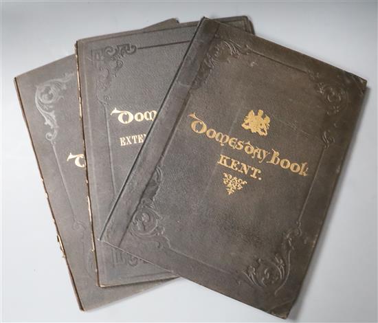 Domesday Books: Kent (1863), Middlesex (1861) and Middlesex - extended and translated (1862), embossed